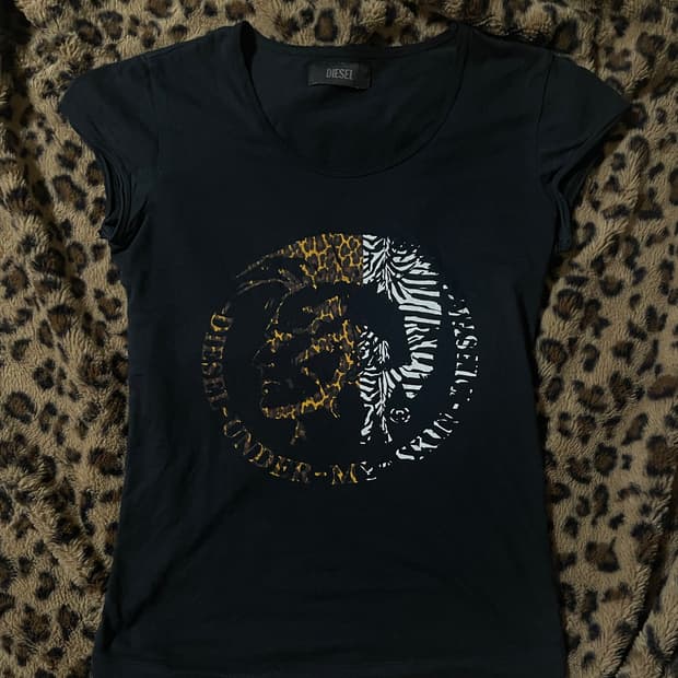 디젤 레오파드 지브라 반팔