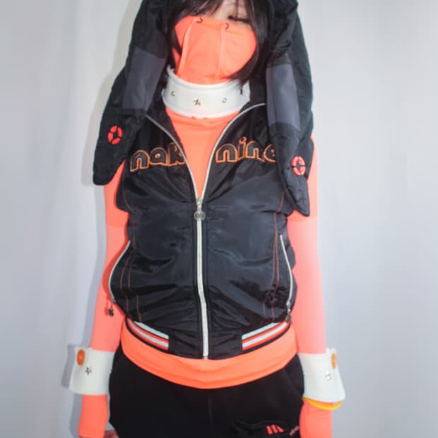 Nike NEON Orange high neck mask top