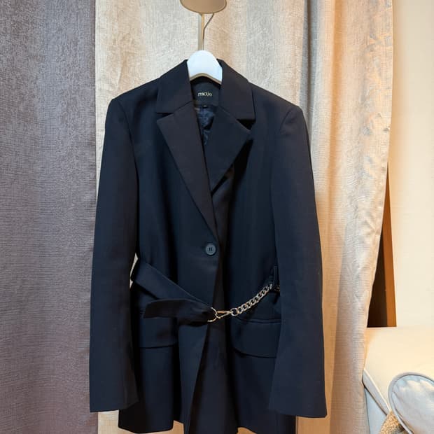 마쥬 체인 블레이저 자켓 네이비2