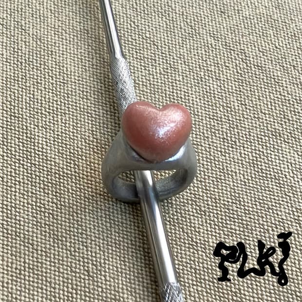 핸드메이드 스퀘어 반지 | 하트구미 스퀘어 실버 반지 | 하트반지  