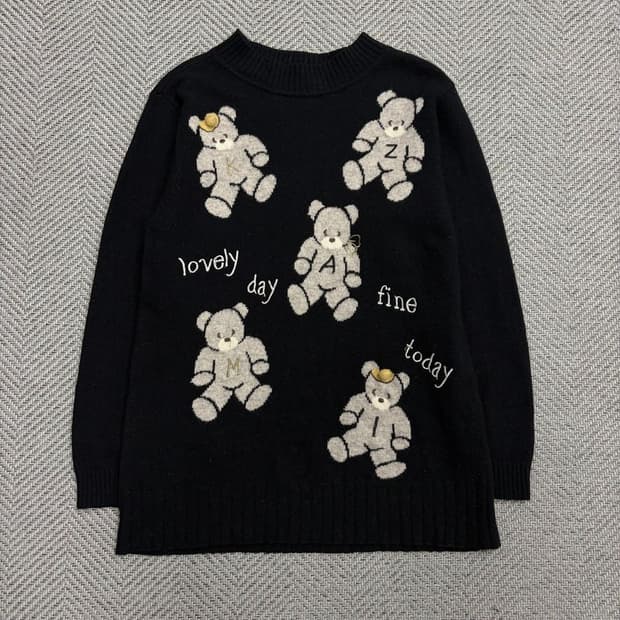 카자미도리 베어 울 니트 v1647