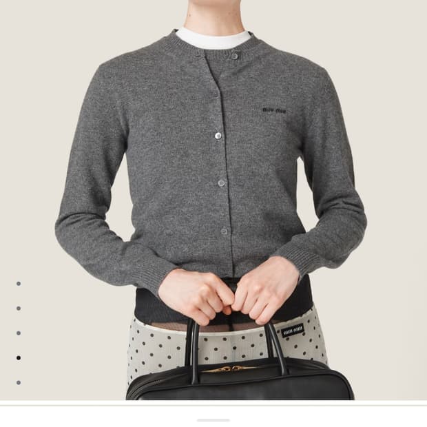 미우미우 캐시미어 가디건 36