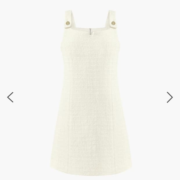 button sleeveless dress - ivory