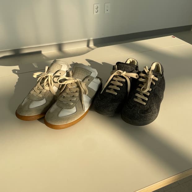 메종 마르지엘라 레플리카 리미티드 에디션 펠트 그레이 스니커즈