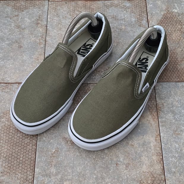 (230)반스 슬립온 카키 