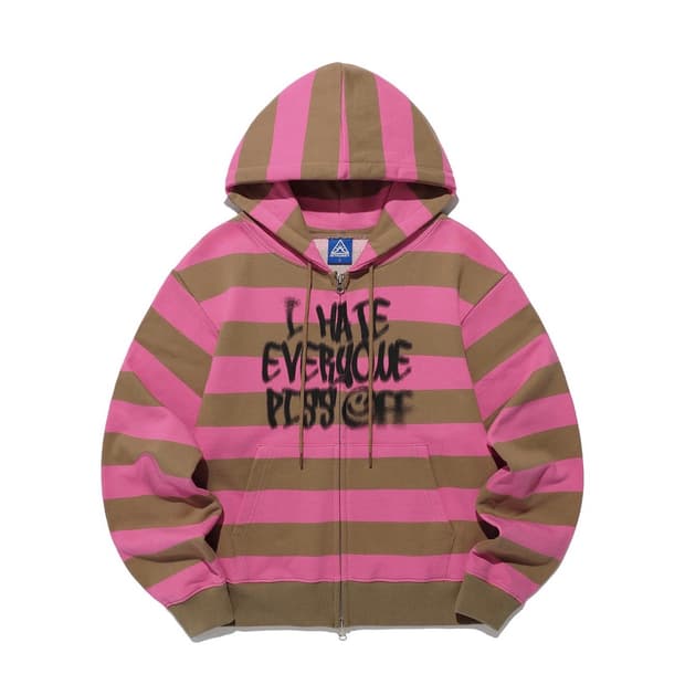 이스트 쿤스트 piss off st hood zip up_pink