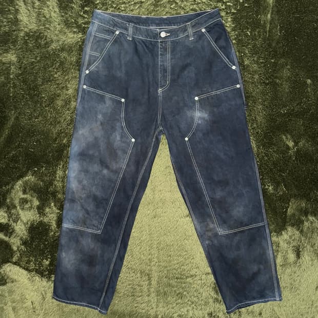 [XL] 펜필드 핸드 다잉 루즈핏 코튼 더블니 워크팬츠