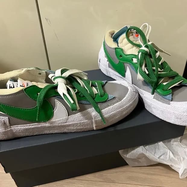 265 나이키x사카이 블레이저 로우 클래식 그린