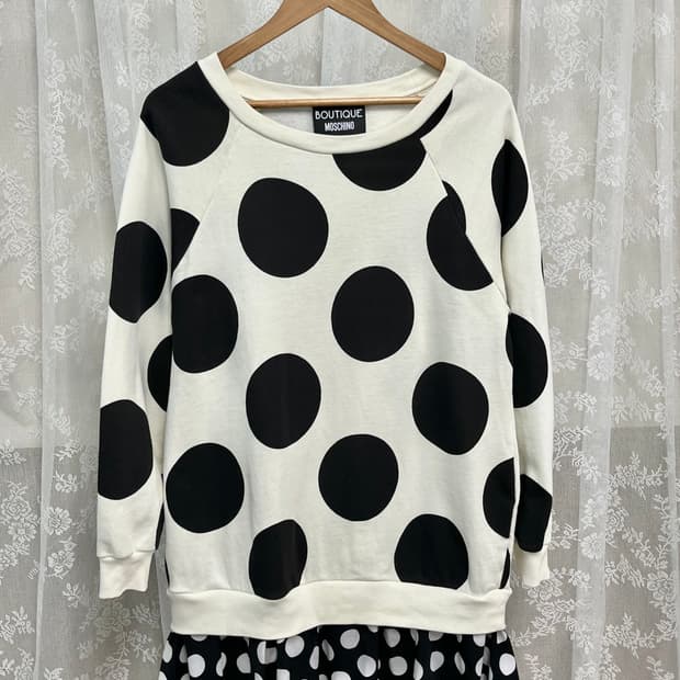 36) 부티크 모스키노 폴카 도트 레이어드 원피스