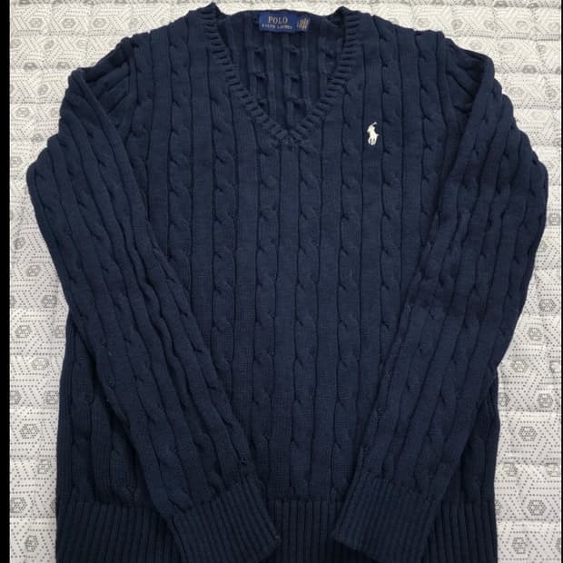 폴로 랄프로렌 꽈배기 V넥 니트 95