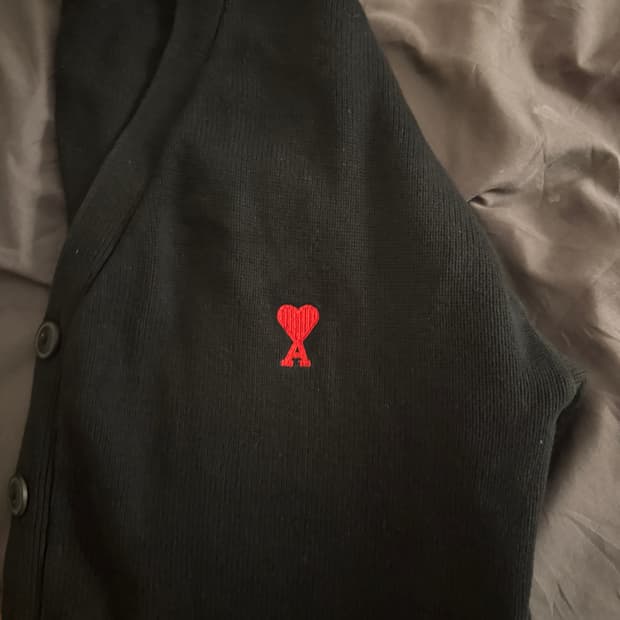 아미 스몰로고 가디건 남성용 XL