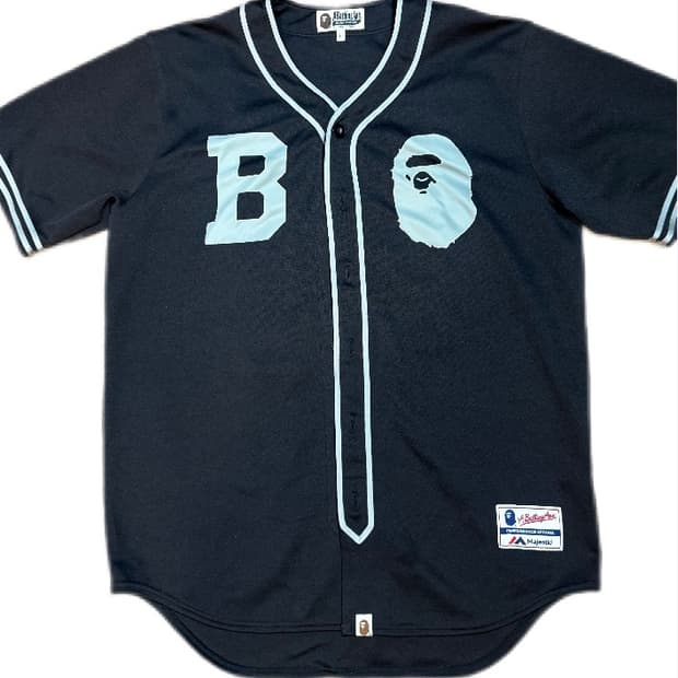 베이프 야구 반팔셔츠