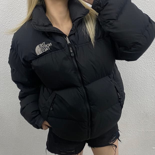 노스페이스 1996 눕시 블랙 패딩 100