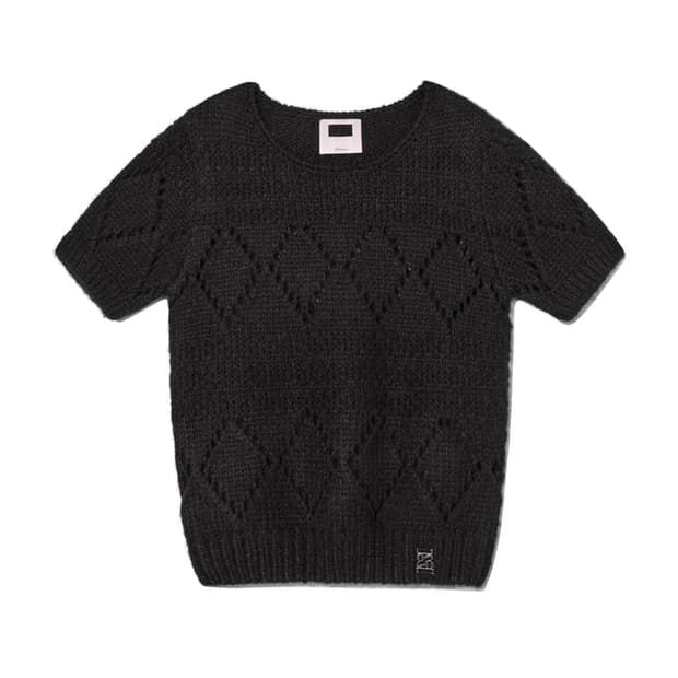 글로니 반팔 니트 탑