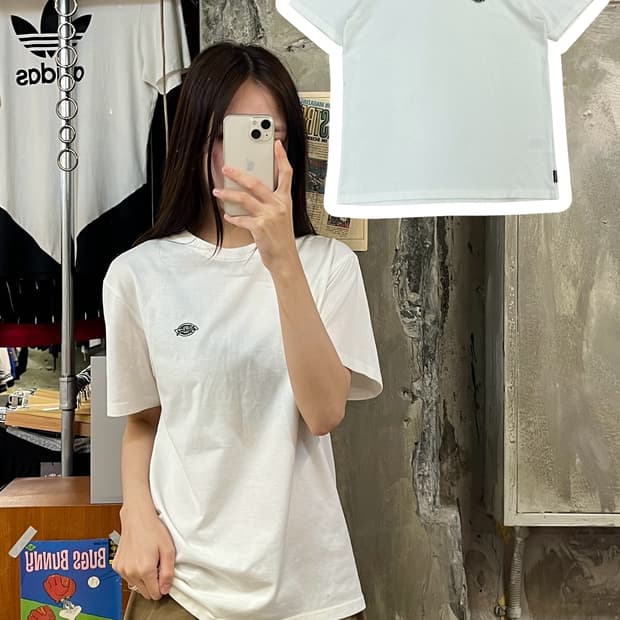 디키즈 반팔티 화이트 S #csz478
