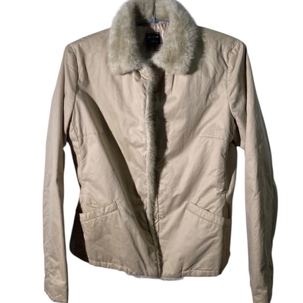 la so la 퍼 카라 자켓