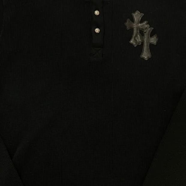 크롬하츠 헨리넥 레더패치 니트 L사이즈 처분