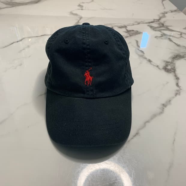 폴로 랄프로렌 블랙 볼캡 모자