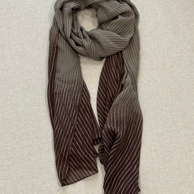 Jurgen Lehl 실크 스트라이프 머플러