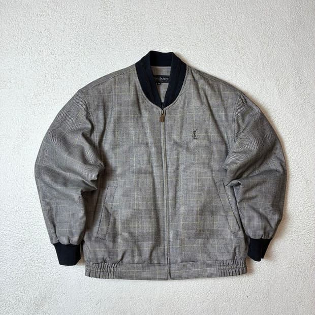 입생로랑 YSL 90's 아카이브 해링턴 블루종 자켓 PN7602