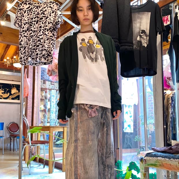 Kolor 테일러디테일 그린 가디건