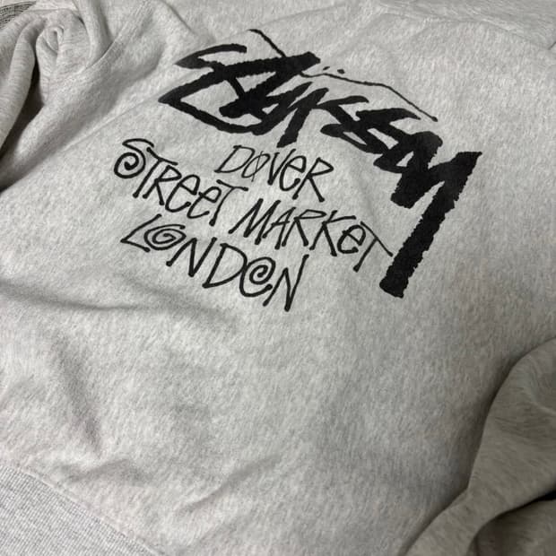 스투시 도버스트릿 마켓 런던 라이트그레이 후드집업