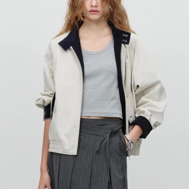 던스트 모던 해링턴 자켓 크림 S