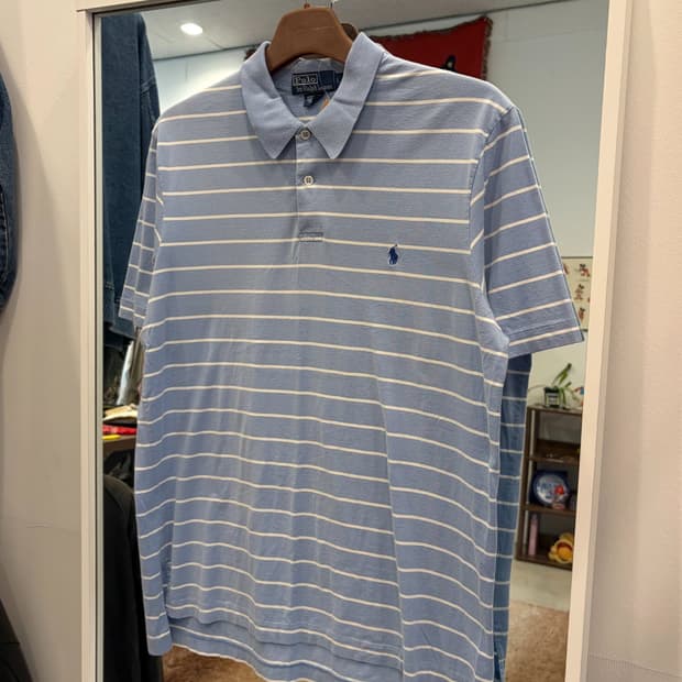 Polo RL 폴로 랄프로렌 스트라이프 피마코튼 카라티 pk 반팔 티셔츠