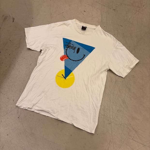 스투시 올드스쿨 스마일 빅로고 반팔티