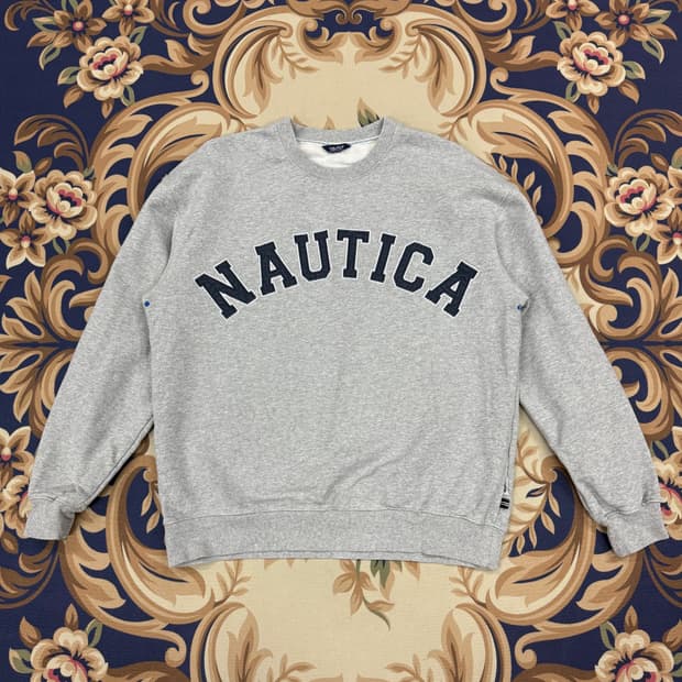 (L)노티카 Nautica 스펠아웃 맨투맨(그레이)