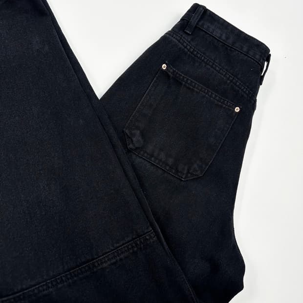 VTG 빈티지 카펜터 더블니 흑청 데님 팬츠 (26인치 여성추천)
