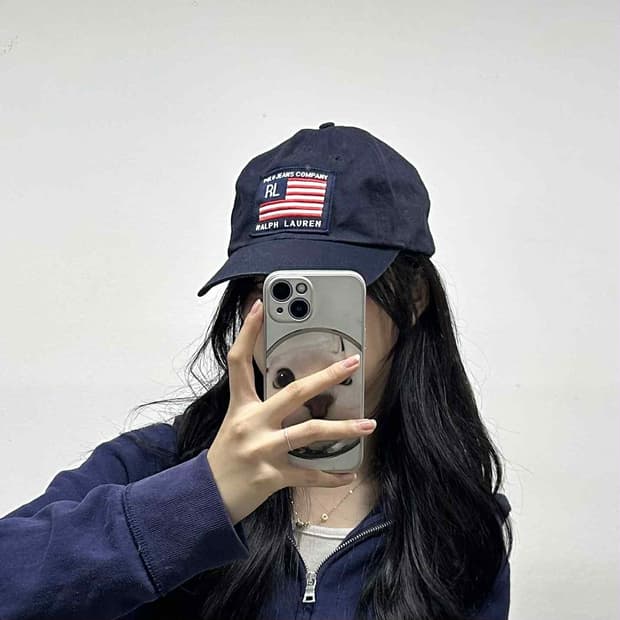 폴로 랄프로렌 진스 성조기 네이비 볼캡(OS)
