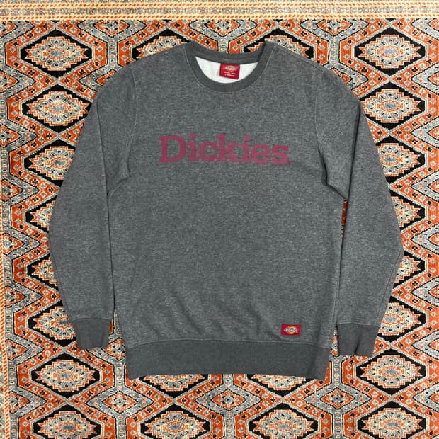 디키즈 스펠로고 차콜 기모 맨투맨 여성S