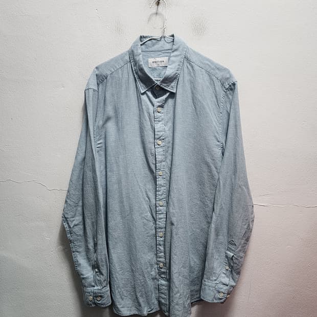 에디션 린넨 셔츠 하늘색 