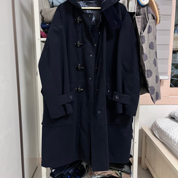[L] 엔지니어드 가먼츠 파이어맨 더플 코트 네이비 