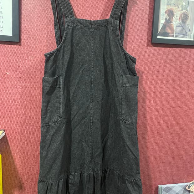 데님 멜빵 원피스