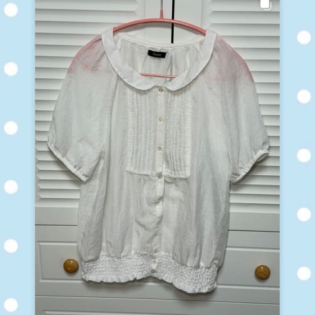 일본 빈티지 반팔 블라우스