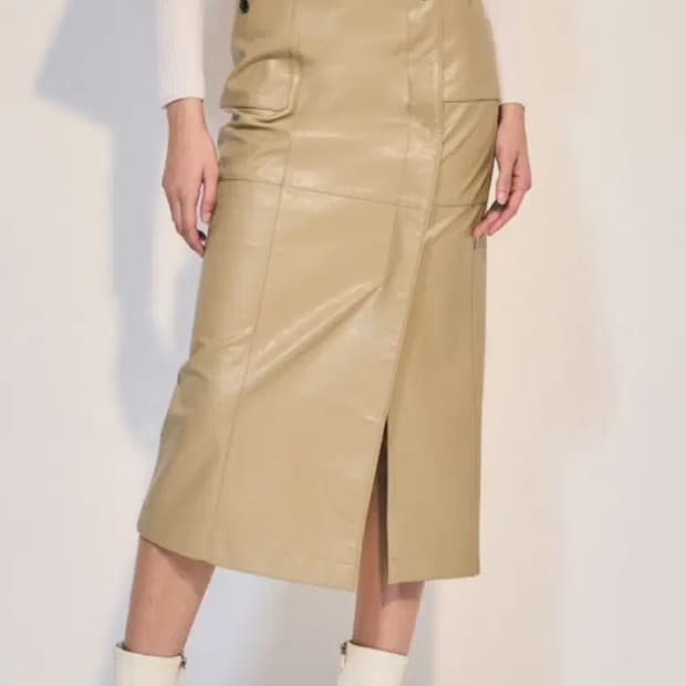 오브제 obzee 2023 레더 롱 스커트 61-90사이즈