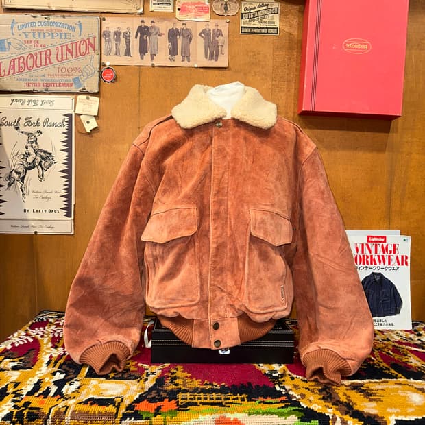 ( XL-2XL ) Japan 레더자켓 봄버자켓 a2가죽 스웨이드자켓