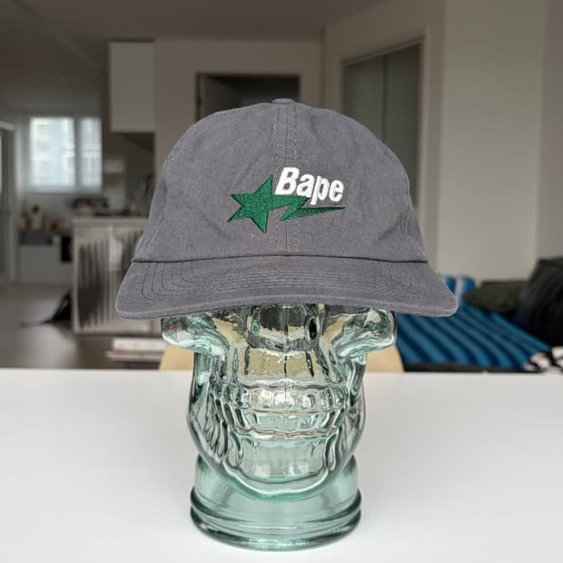베이프 Bape 스타 로고 나일론 그레이 캡