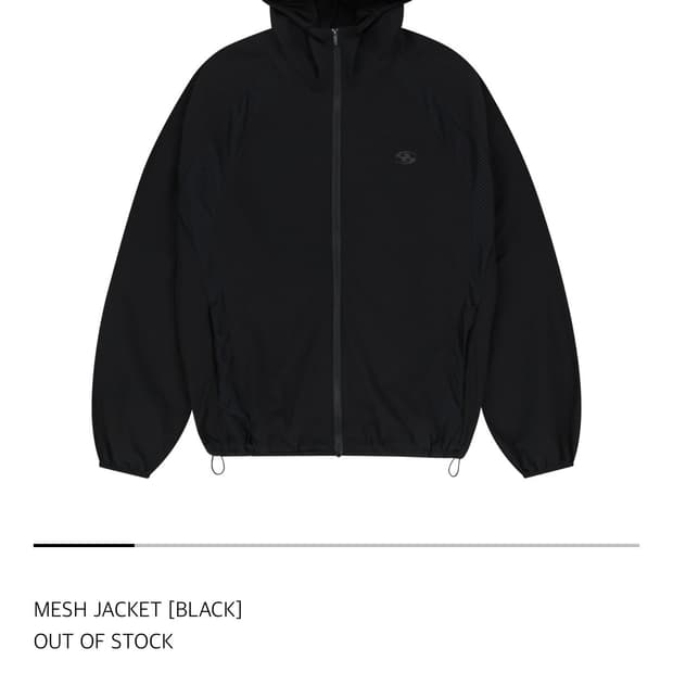 산산기어 메쉬 자켓 블랙 25ss