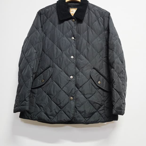 merc 블랙 다이아 퀼팅 자켓