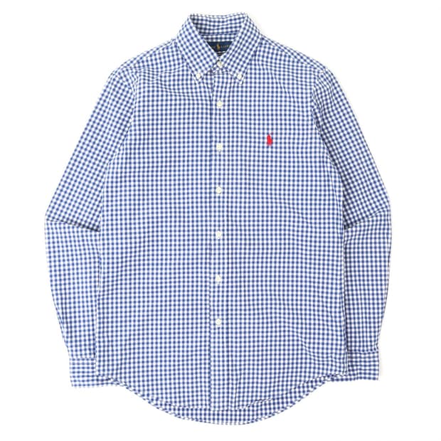 폴로 랄프로렌 블루 깅엄 체크 클래식핏 셔츠