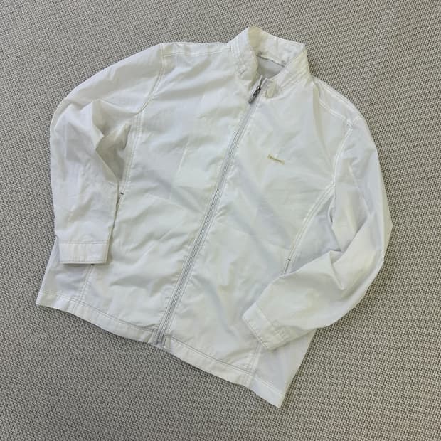 실측확인 빈티지 화이트 경량 집업  0415D