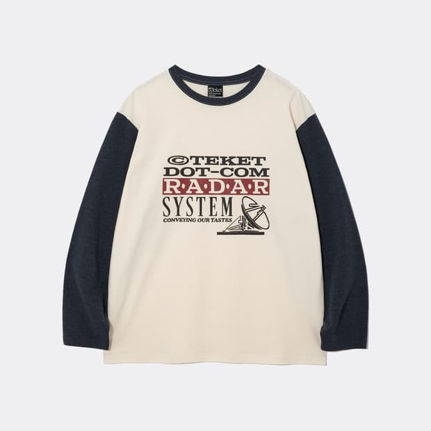 테켓 REVERSE L/S TEE-CREAM