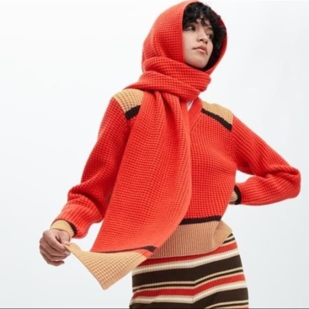 유니클로x마르니 후드 머플러