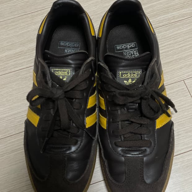 아디다스 삼바 OG 다크 브라운 프리러브 옐로우 240