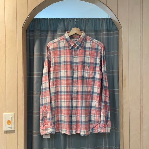 Coen 체크셔츠 핑크소라