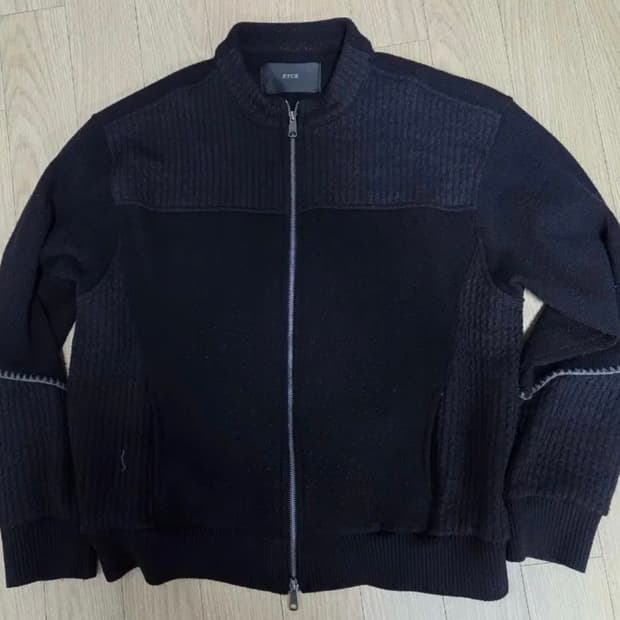 [L] etce 스모킹 니트집업 블랙