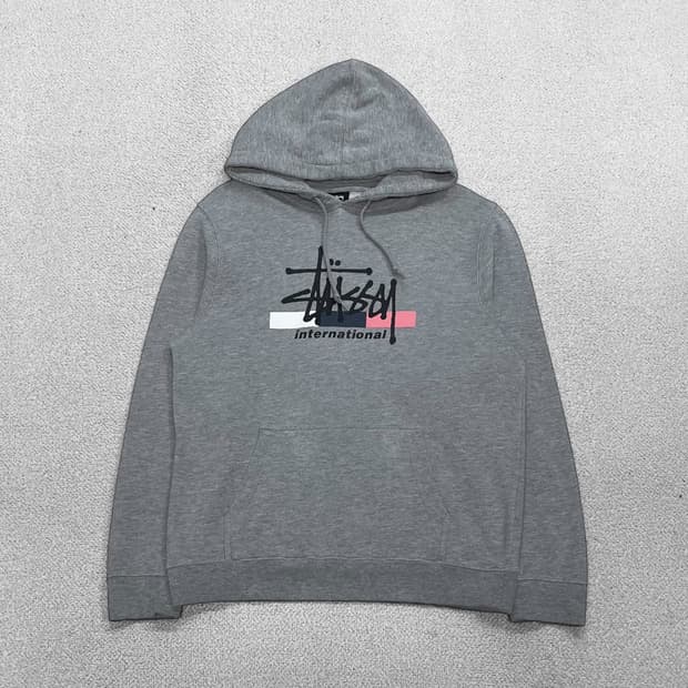 스투시 Stussy 인터네셔널 후드티 그레이